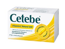  Cetebe® Vitamin C Retard 500 (Packungen 30, 60, 120, 180 Kapseln)